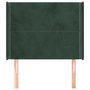 Voir la diapositive 3 : VIDAXL Tete de lit avec oreilles Vert fonce 103x16x118/128 cm Velours