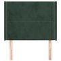 Voir la diapositive 3 : VIDAXL Tete de lit avec oreilles Vert fonce 103x16x118/128 cm Velours