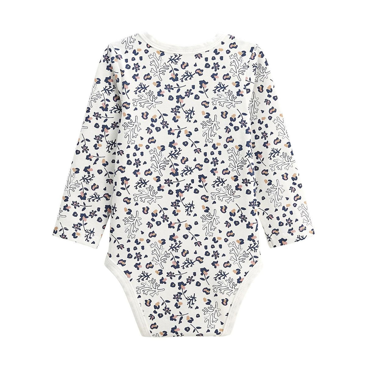 Petit Béguin Lot de 2 bodies bébé manches longues Céleste