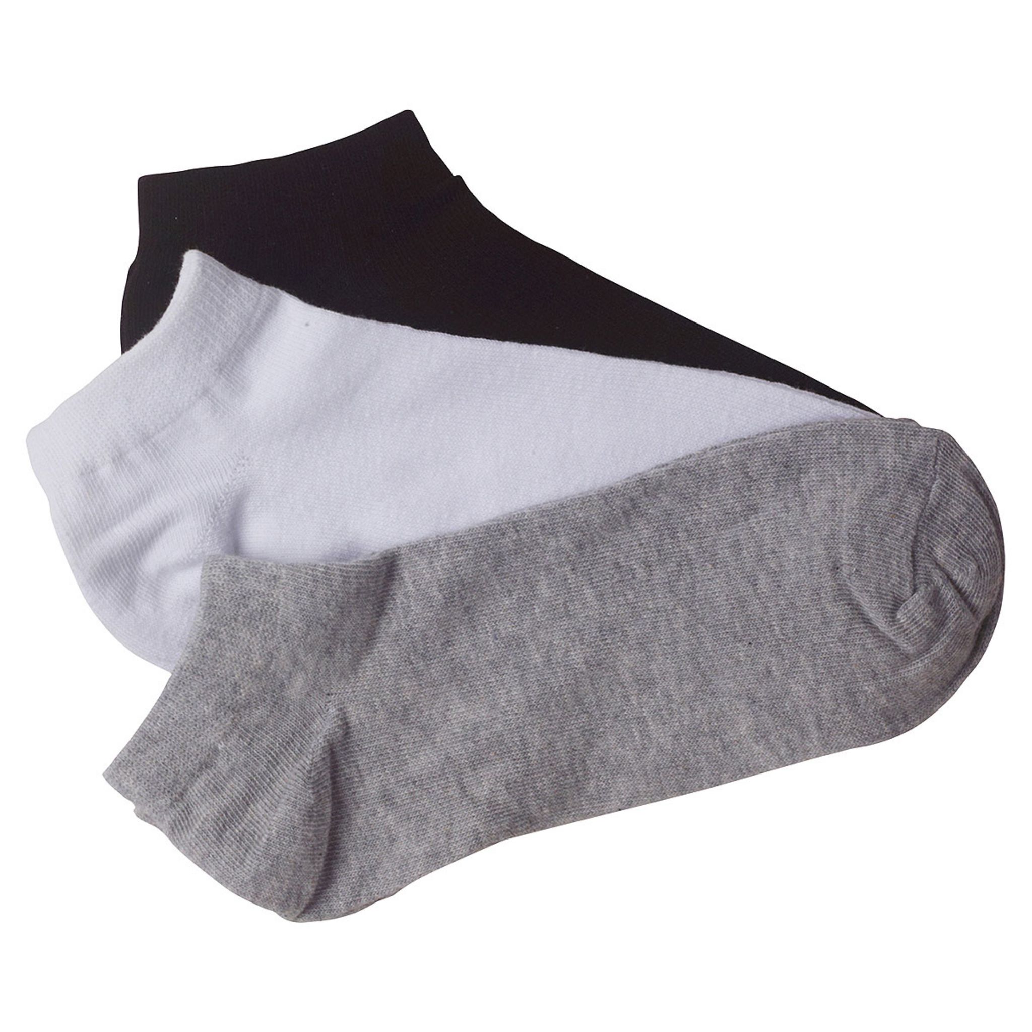 Socquettes Homme 43-46 Lot De 10 Paires Chaussettes Basses Homme/Femme - Coton, Noir/Blanc/Gris - Taille 35-50 - Respirant Et Confortable Anti-transpiration Confort