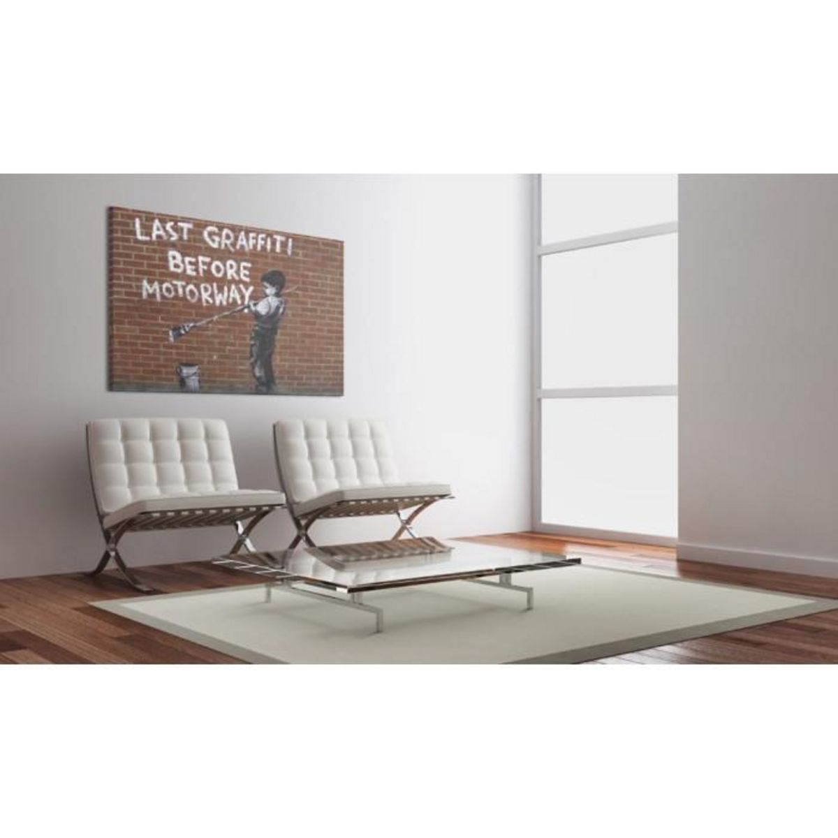 Paris Prix Tableau  Dernier Graffiti Avant l'autoroute - Banksy  40x60cm