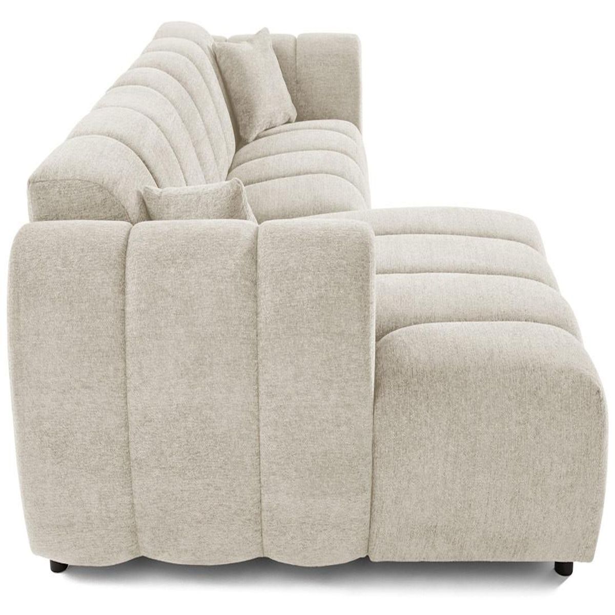 LISA DESIGN Curtis - canapé d'angle gauche 4 places en tissu texturé