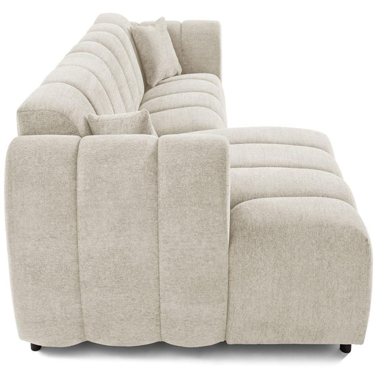 LISA DESIGN Curtis - canapé d'angle gauche 4 places en tissu texturé