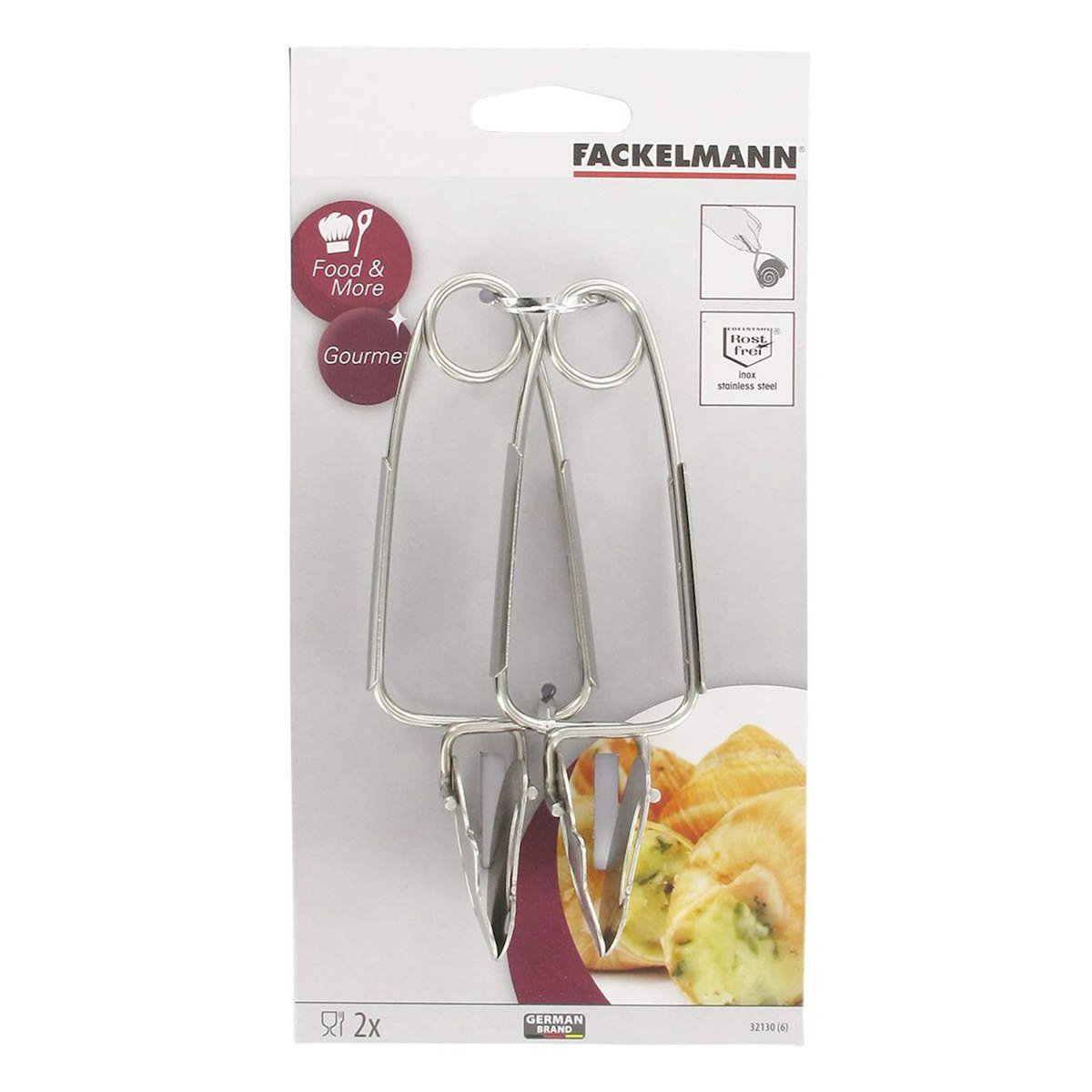 Fackelmann Lot de 6 pinces à escargots Fackelmann