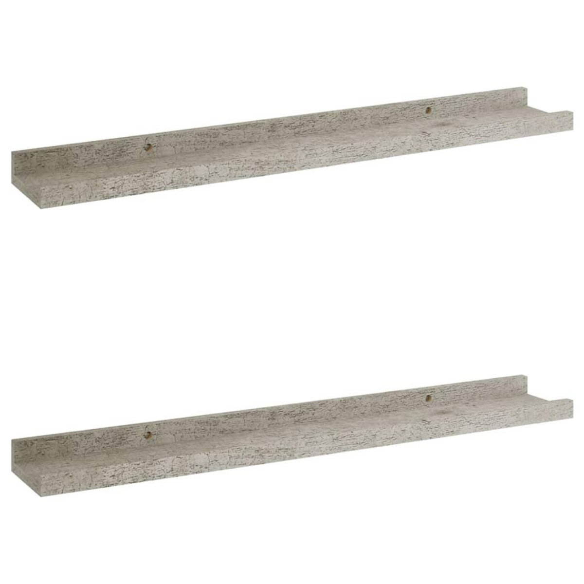 VIDAXL Etageres murales 2 pcs Gris beton 60x9x3 cm