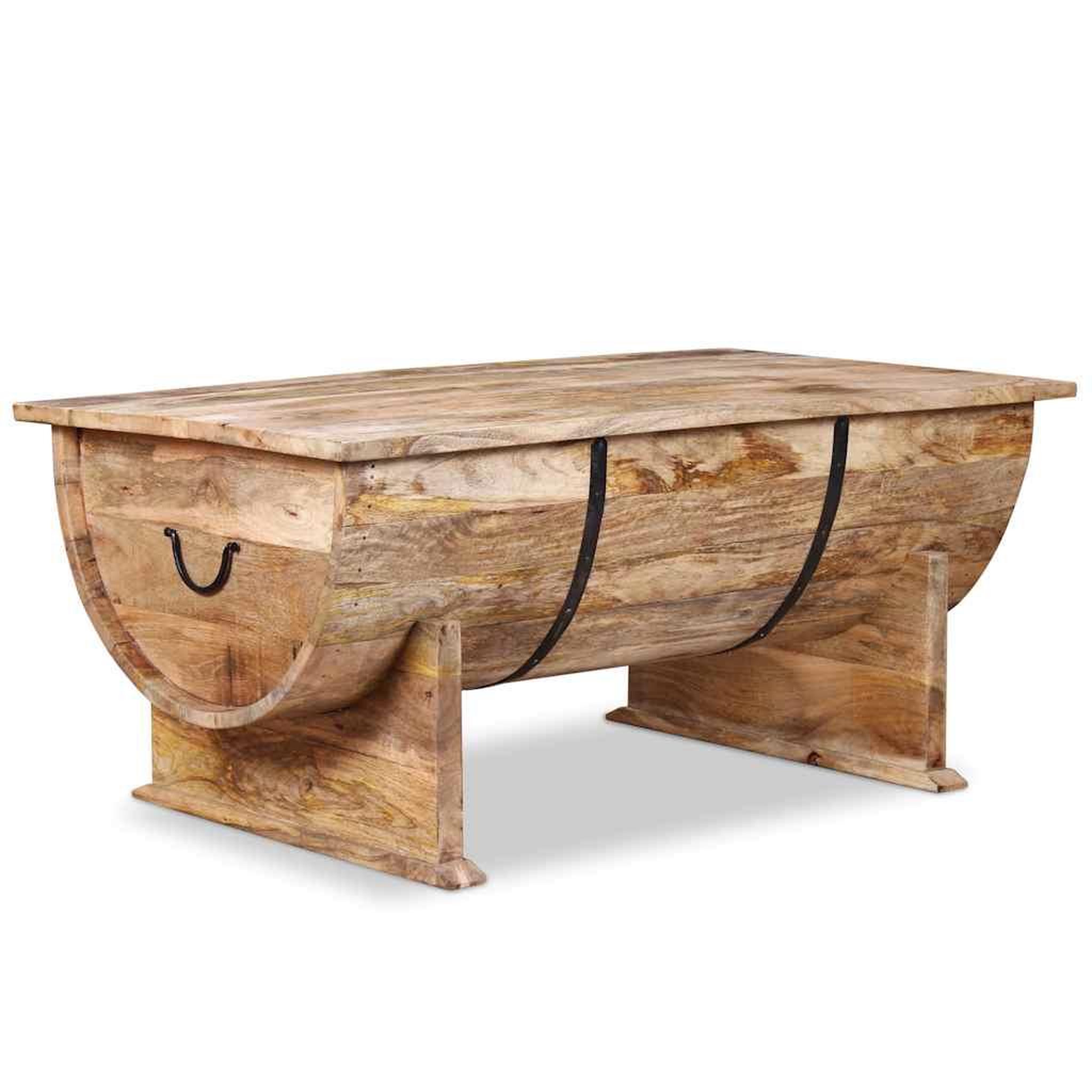 Voir la diapositive 4 : VIDAXL Table basse bois de manguier massif 88x50x40 cm