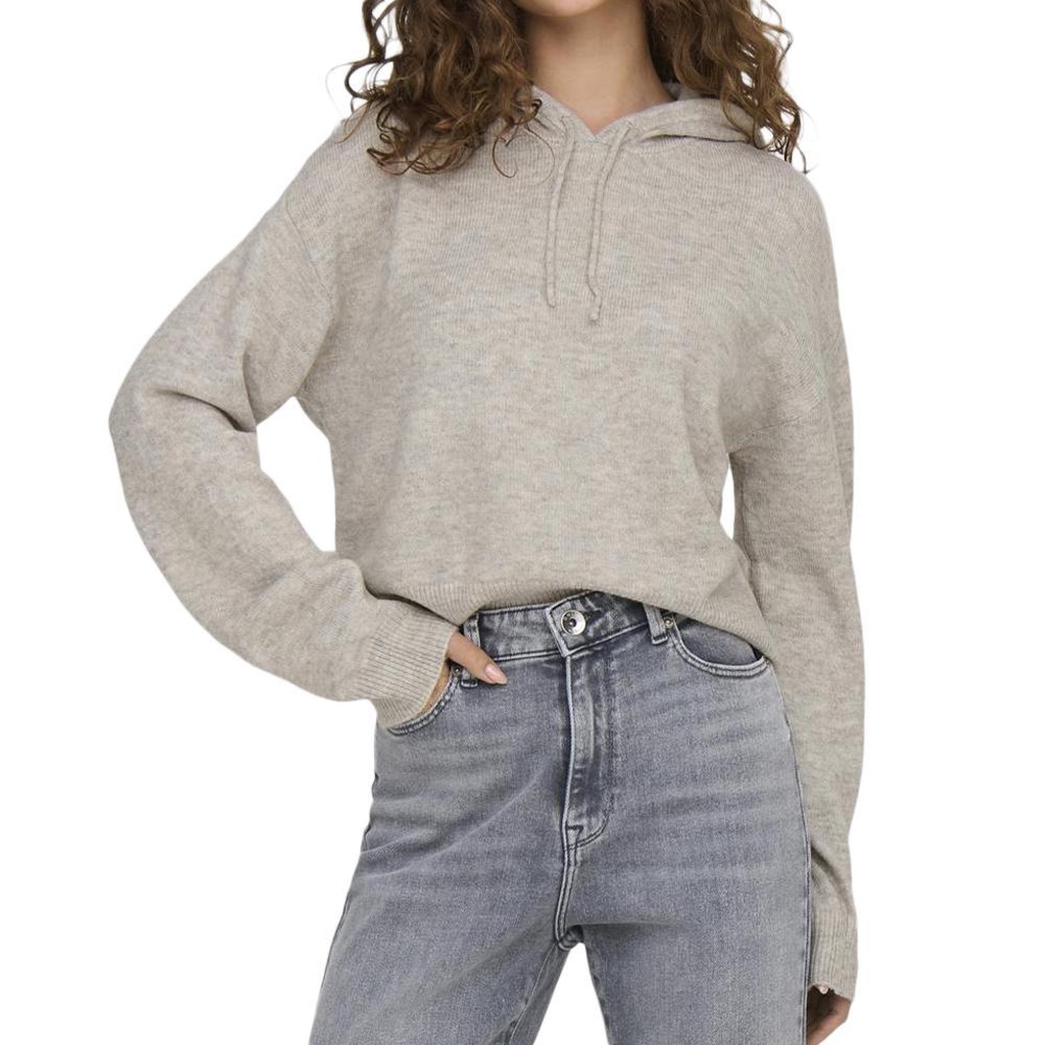 JACQUELINE DE YONG Pull Sweat à capuche  Femme JDY Life. Coloris disponibles : Beige