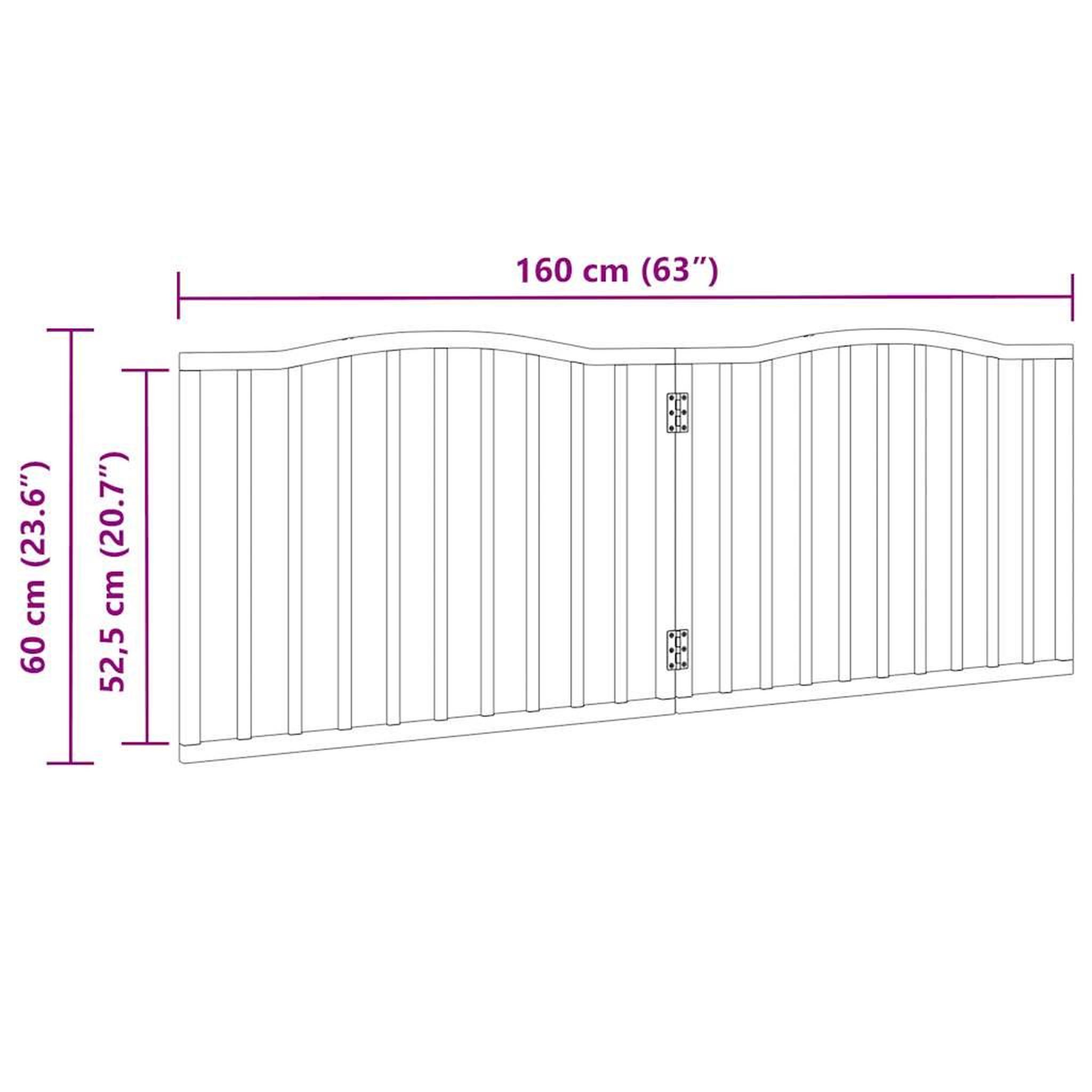 Voir la diapositive 6 : VIDAXL Barriere pour chien pliable 2 panneaux 160 cm bois de peuplier