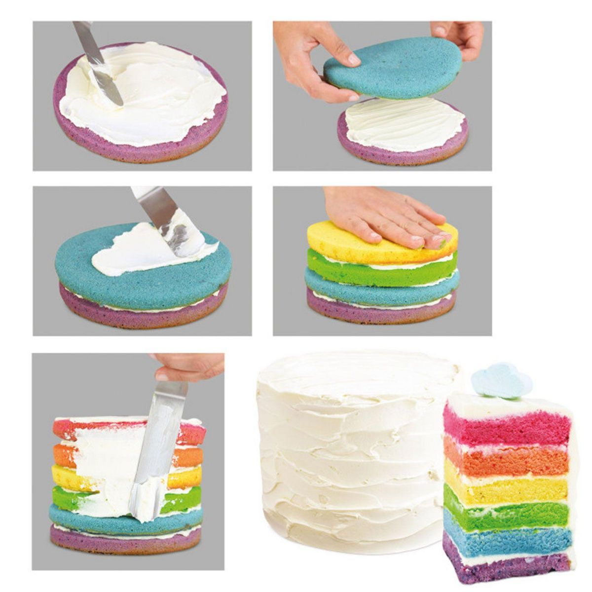 SCRAPCOOKING Kit Rainbow Cake