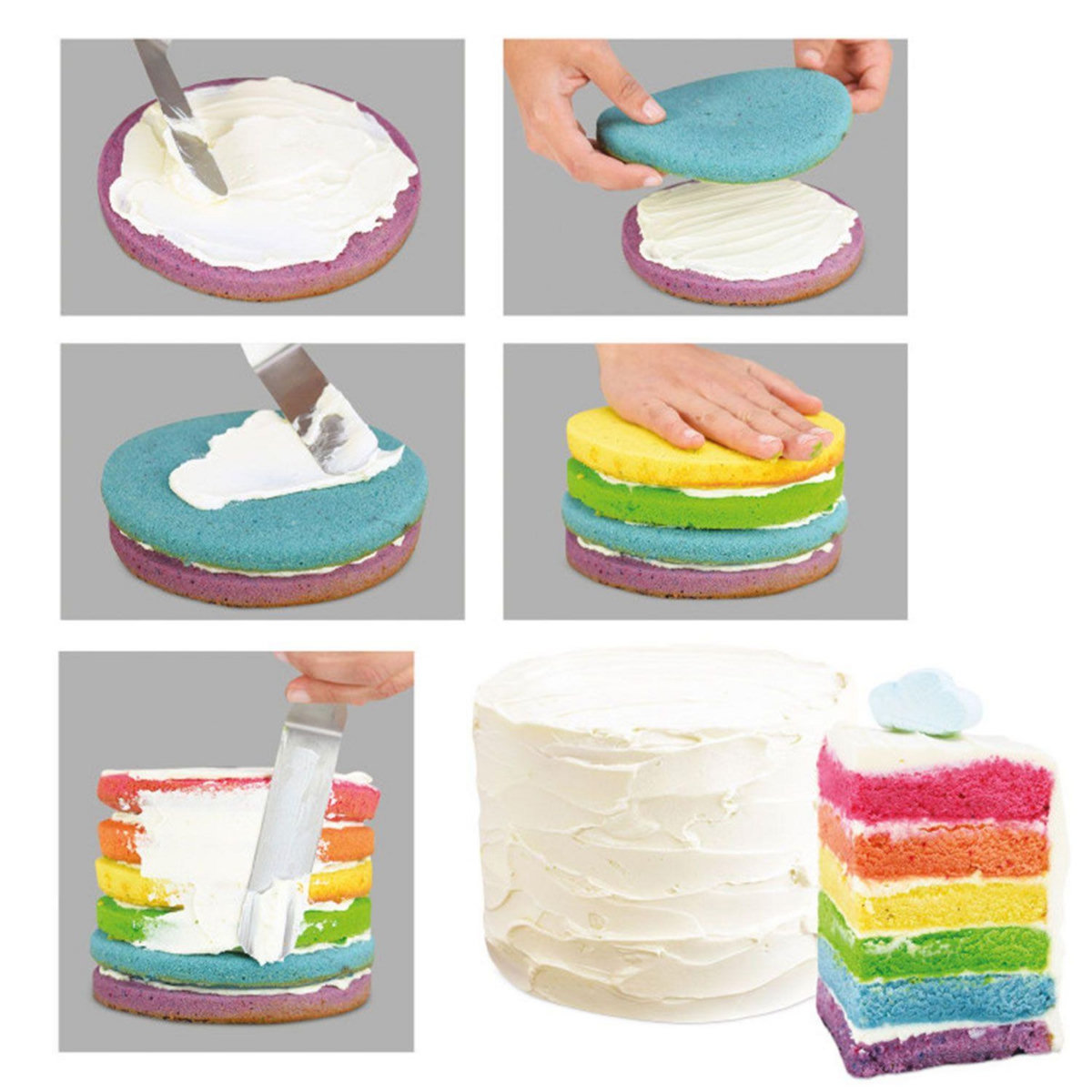 SCRAPCOOKING Kit Rainbow Cake