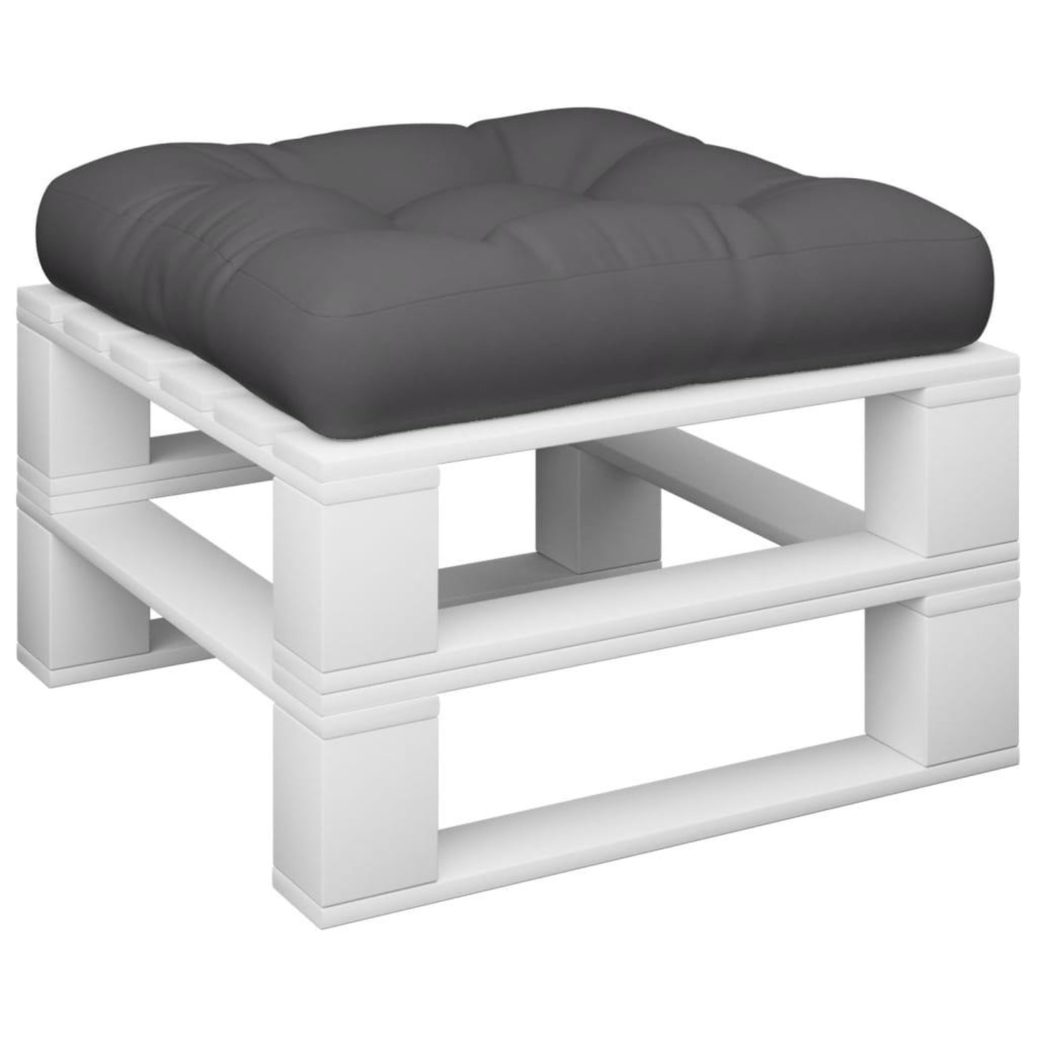 Voir la diapositive 3 : VIDAXL Coussin de palette anthracite 60x61,5x10 cm tissu