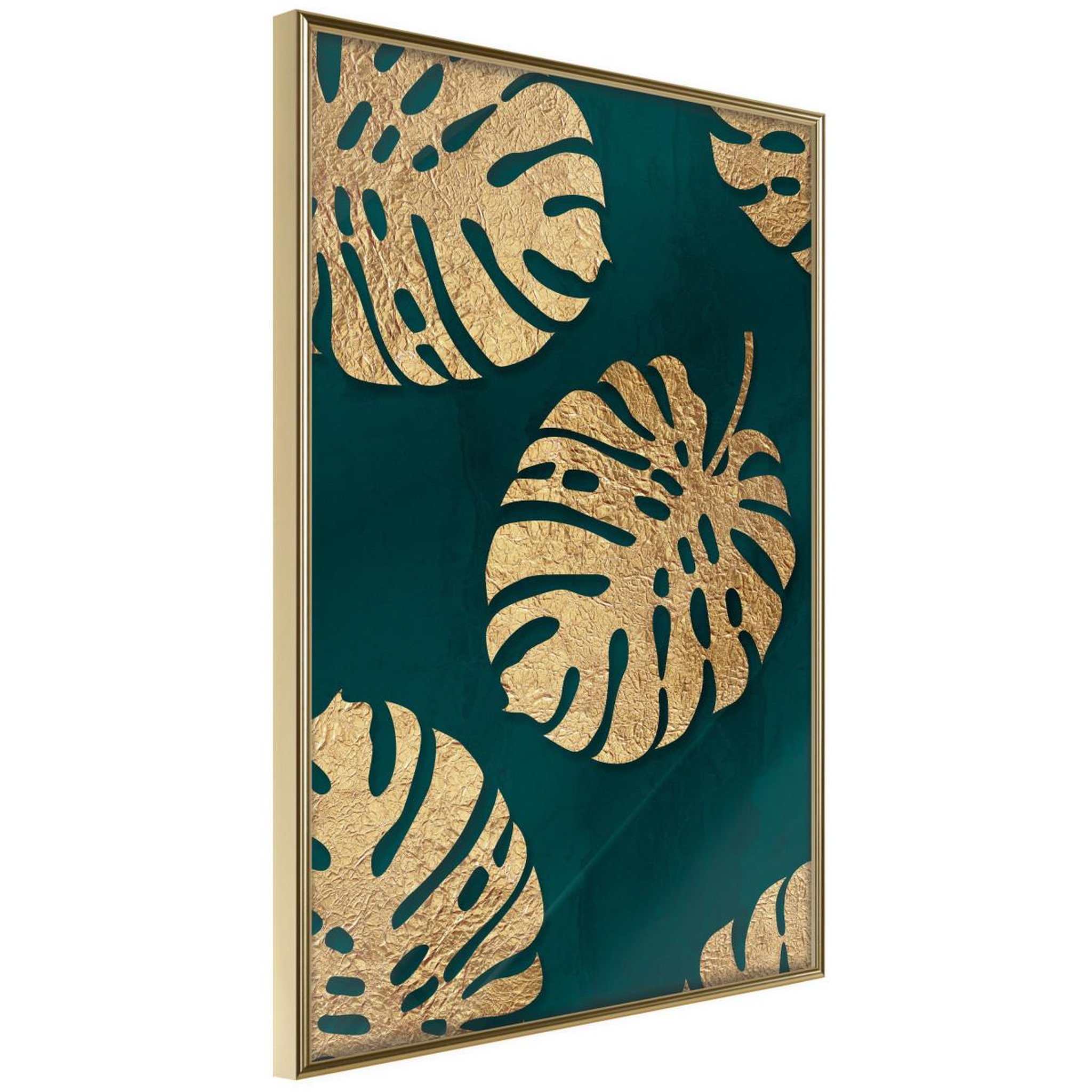 Paris Prix Affiche murale encadrée  gilded monstera leaves