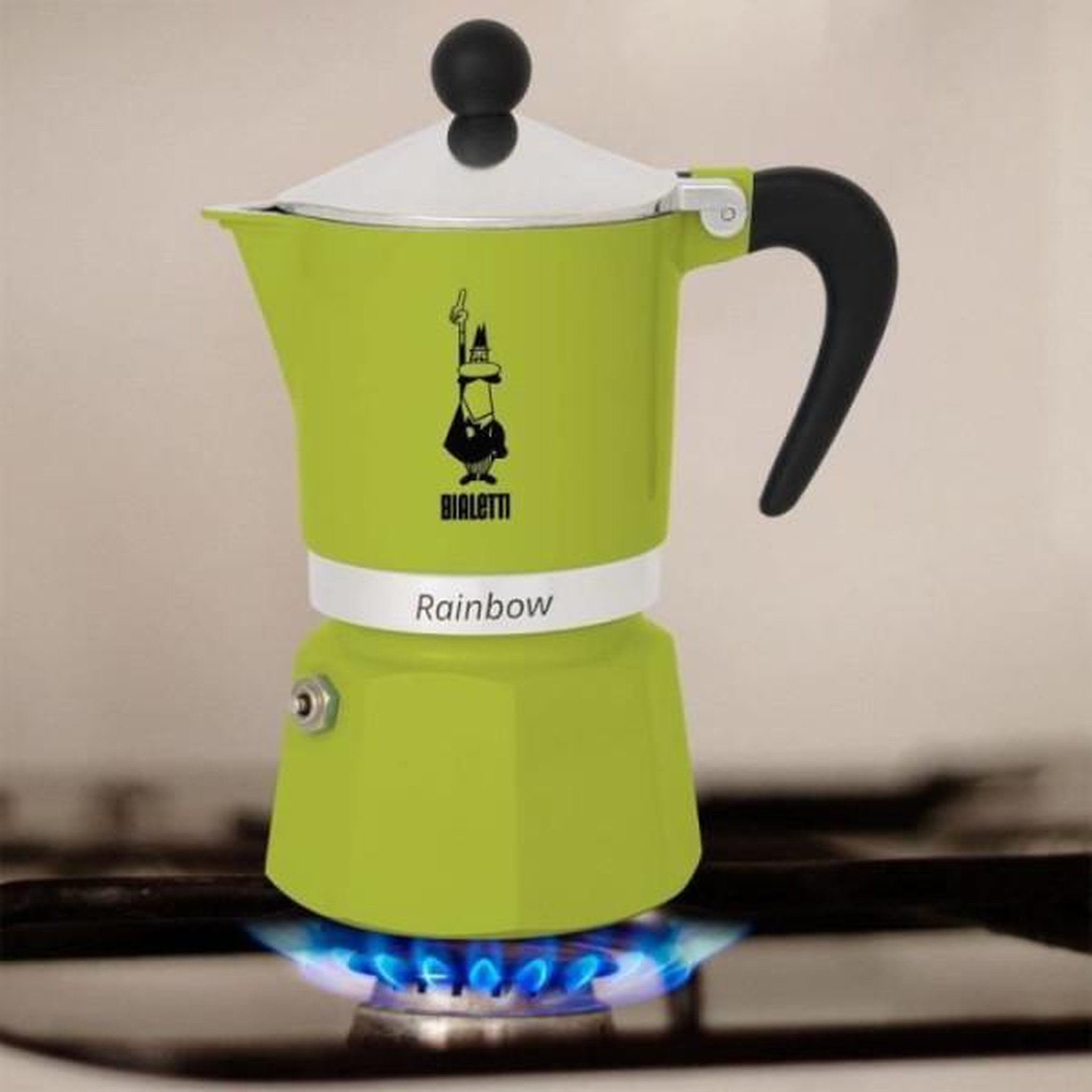 Voir la diapositive 2 : BIALETTI Cafetiere italienne - bialetti - rainbow - 6 tasses - 0,30 l - vert