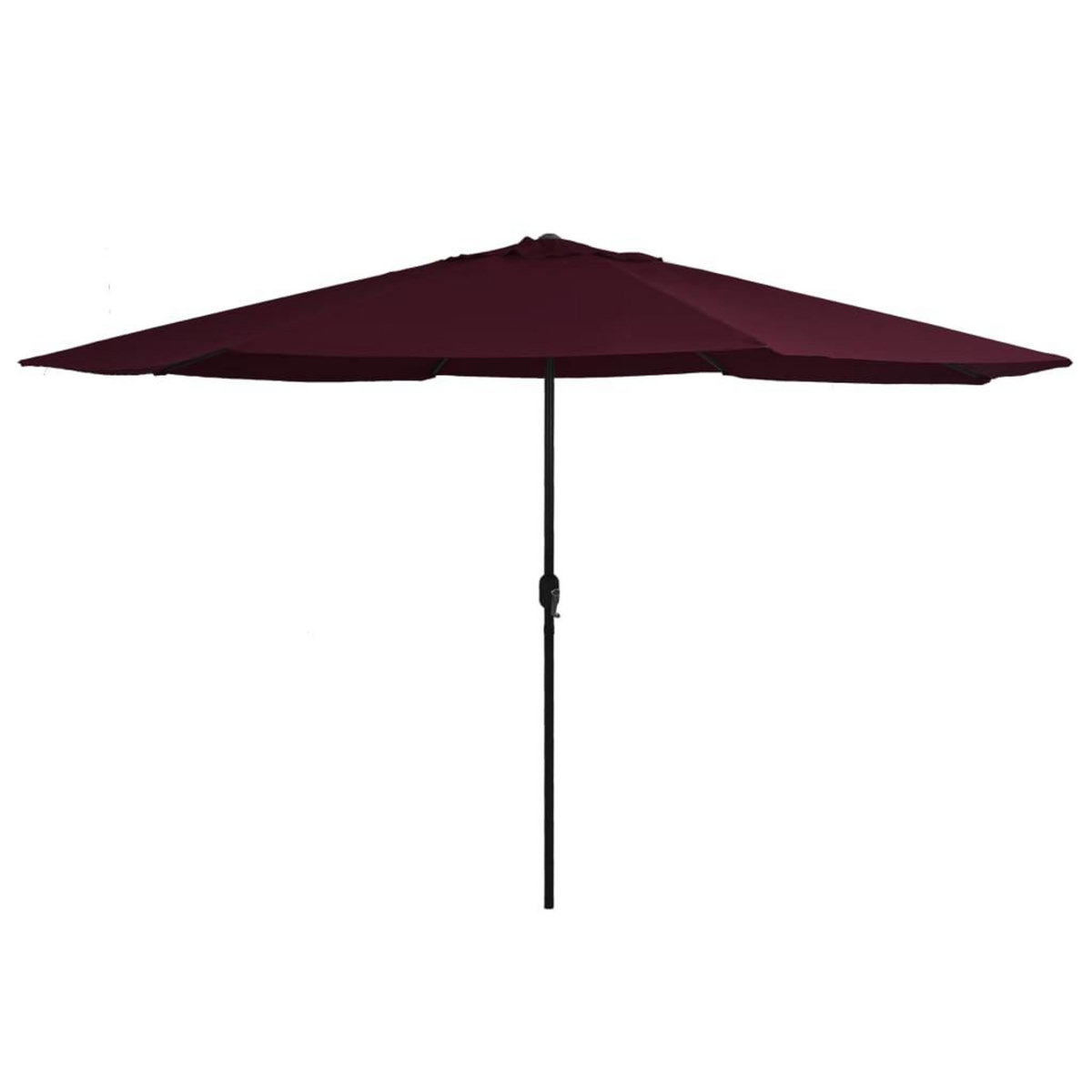 VIDAXL Parasol de jardin avec mat en metal 390 cm rouge bordeaux