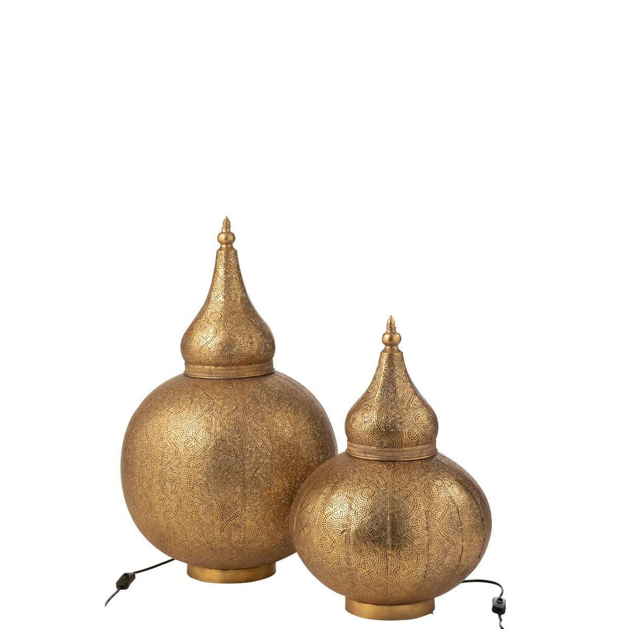 Voir la diapositive 4 : J-LINE Lampe à poser en métal  aladin  59cm or