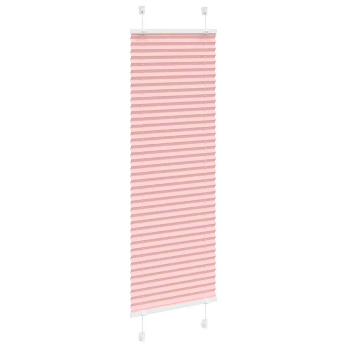 VIDAXL Store plisse rose 45x100 cm largeur du tissu 44,4 cm polyester