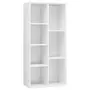 VIDAXL Bibliotheque Blanc brillant 50x25x106 cm Agglomere