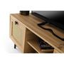 Voir la diapositive 3 : TOILINUX Meuble TV en panneaux de particules avec rangements - Beige