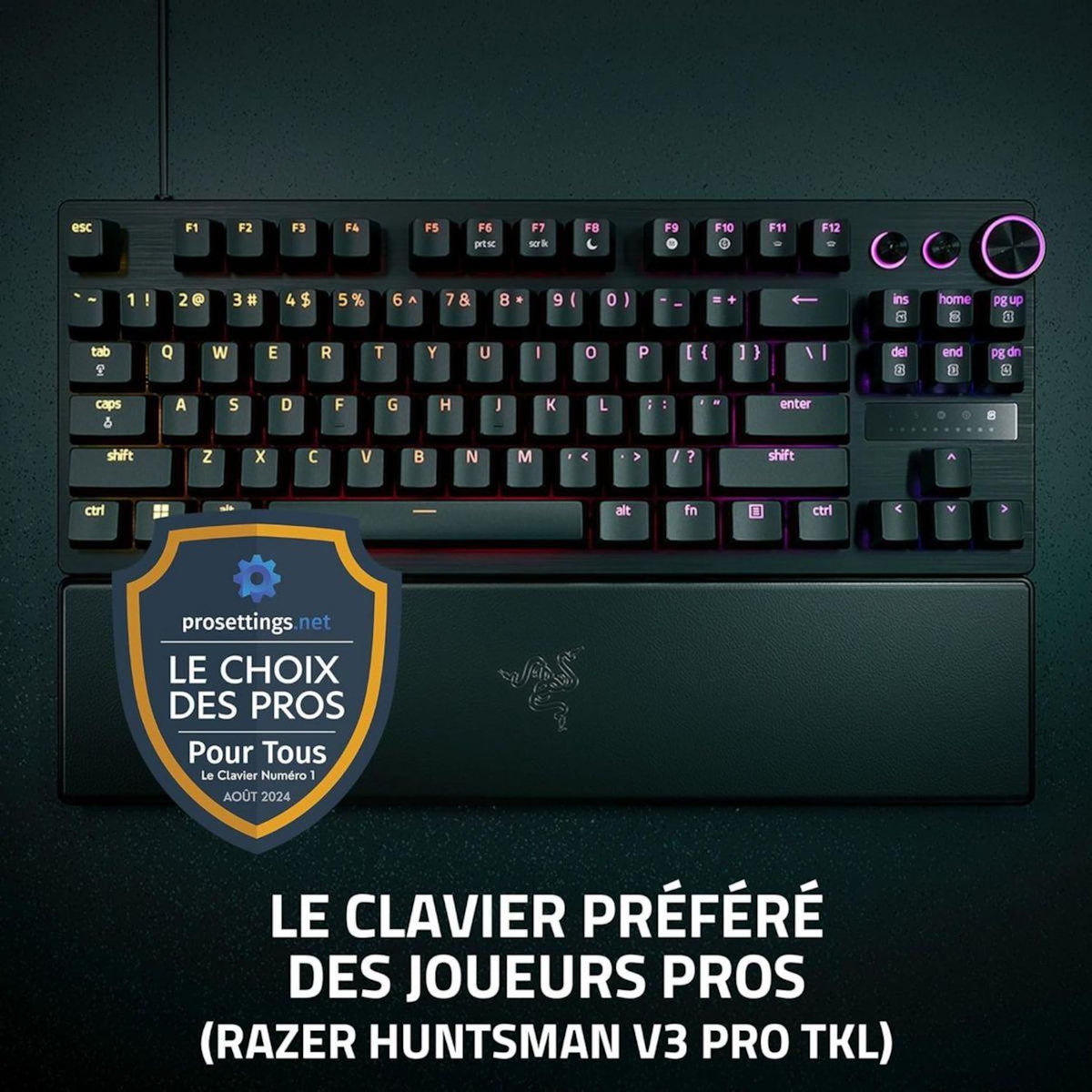 Razer Clavier gamer Huntsman V3 Pro Tenkeyless Noir