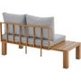 Voir la diapositive 4 : MARKET24 Salon de jardin canapé d'angle - Aluminium effet bois - 4 personnes - Gris perle