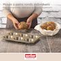 Voir la diapositive 2 : ZENKER Set pâtisserie avec moule à 6 petits pains 33 x 22 cm en acier, 2 bols à mixer, verre mesureur et spatule Zenker