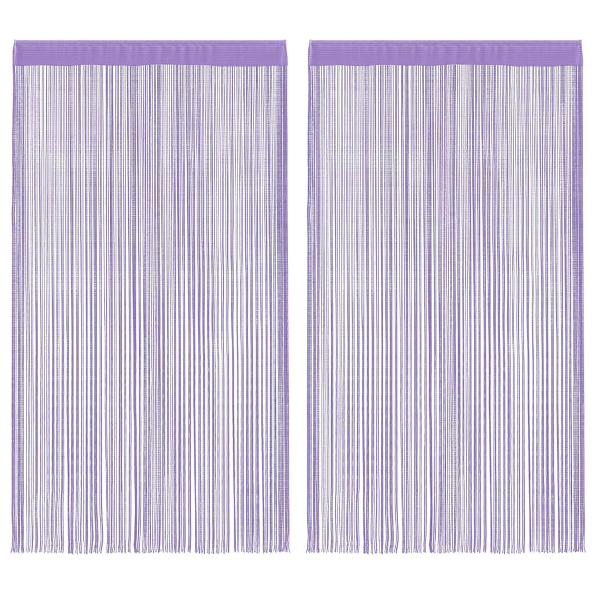 Voir la diapositive 2 : VIDAXL Rideaux a fils 2 pcs violet 100x250 cm