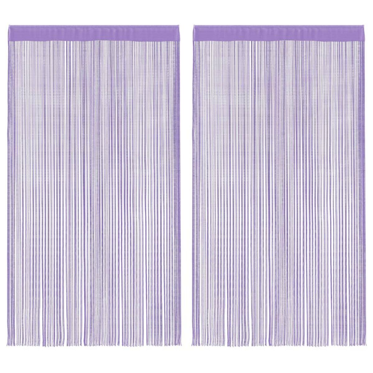 VIDAXL Rideaux a fils 2 pcs violet 100x250 cm