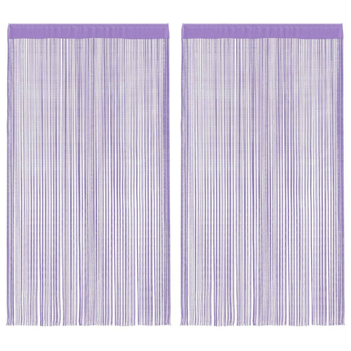 VIDAXL Rideaux a fils 2 pcs violet 100x250 cm