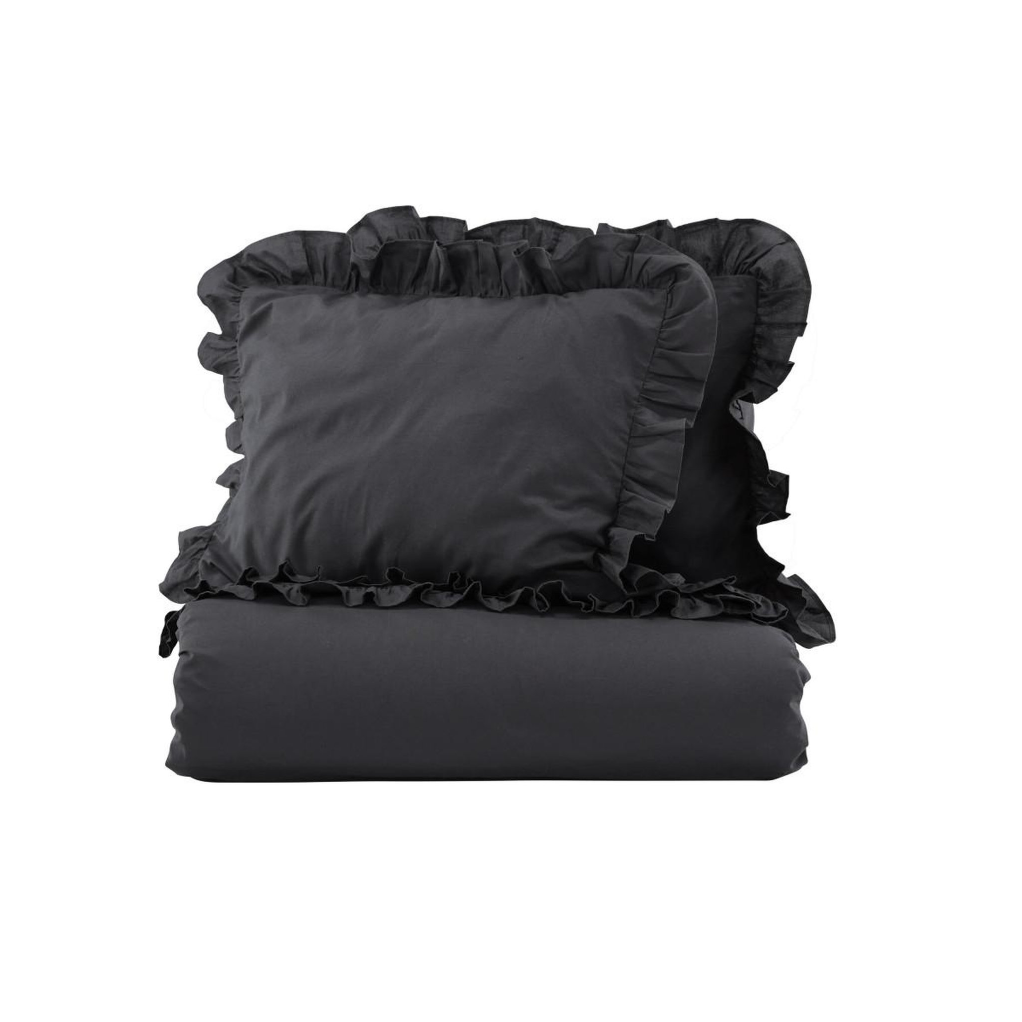 Voir la diapositive 2 : Paris Prix Parure de lit 3 pièces  levi  240x220cm anthracite