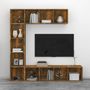 Voir la diapositive 4 : VIDAXL Ensemble bibliotheque/meuble TV 3 pcs Chene fume 180x30x180 cm