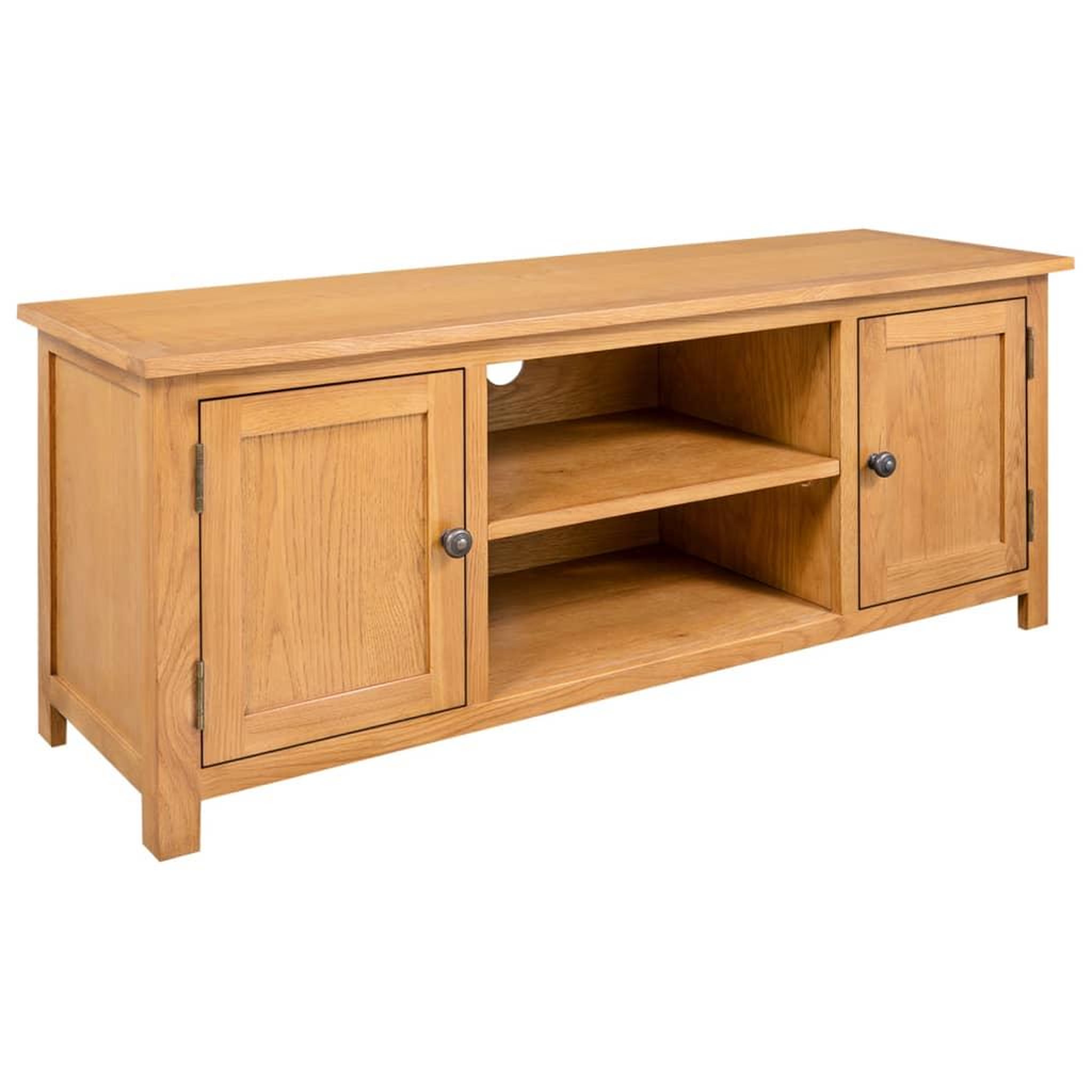 VIDAXL Meuble tv 110x35x44 cm bois de chene massif