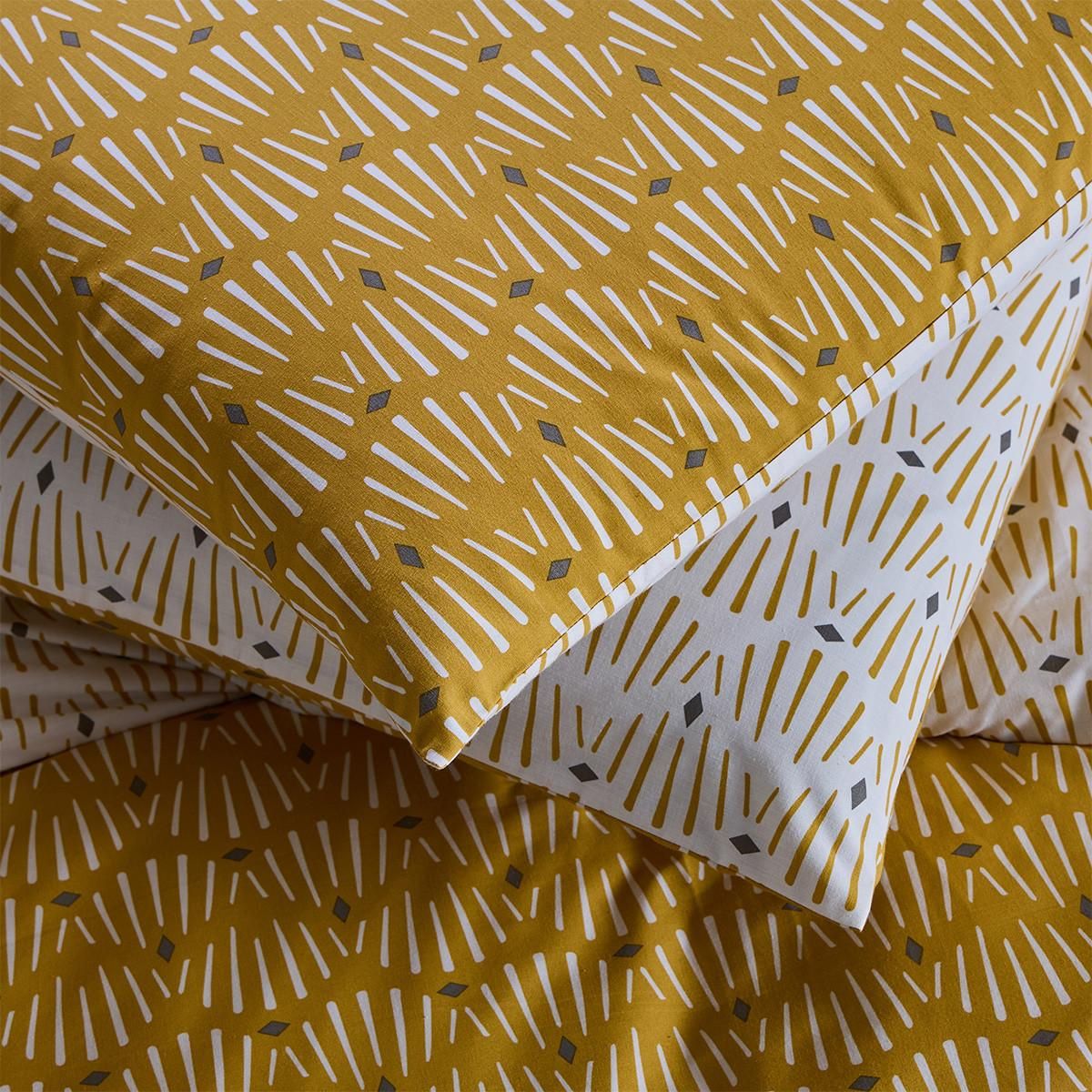 FUTURE HOME Parure de lit 2 personnes réversible en polycoton