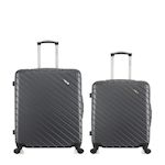 BLUESTAR BLUESTAR - Lot de 2 Valise grand format et valise weekend CITE -. Coloris disponibles : Gris, Bleu, Beige, Noir, Rose