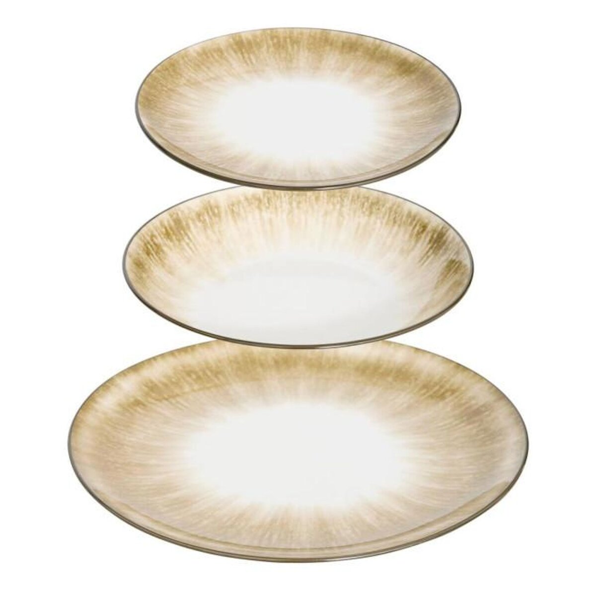 SECRET DE GOURMET Service de Table 12 Pièces  Sophie  26cm Marron