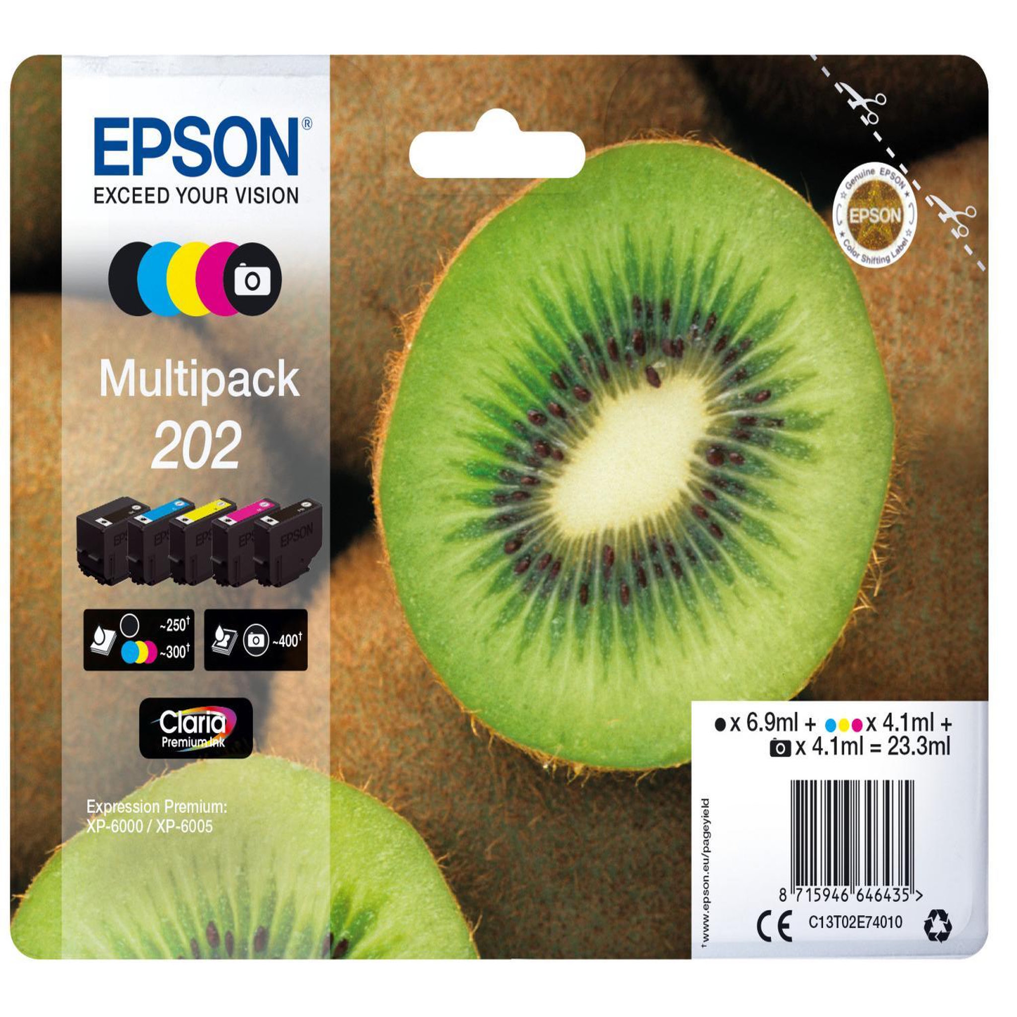 Voir la diapositive 2 : Epson Cartouche imprimante EPSON C 13 T 02 E 74010