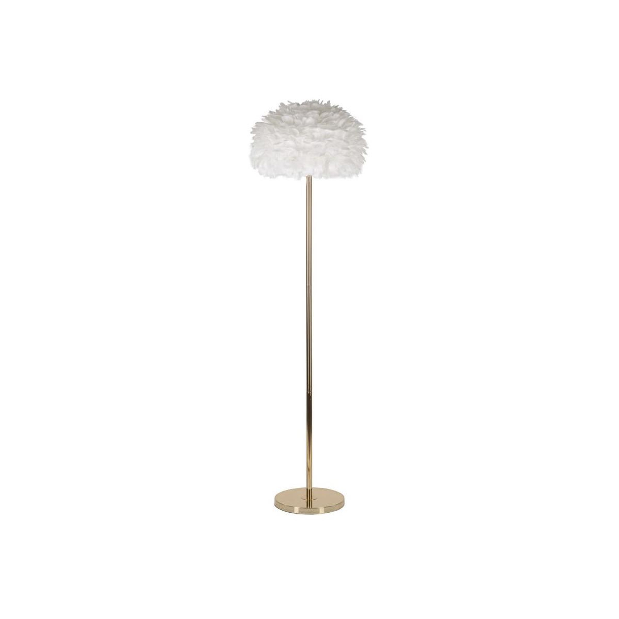 Paris Prix Lampadaire imitation plume  slim  170cm or & blanc