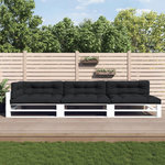 VIDAXL Coussins de palette lot de 7 noir tissu