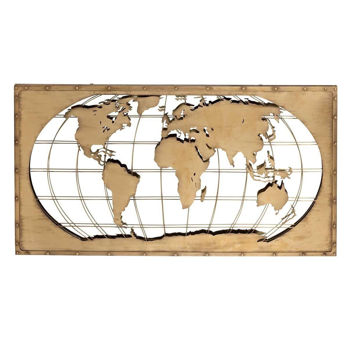 Paris Prix Carte du Monde Déco  Miroir  150cm Naturel