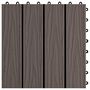 Voir la diapositive 5 : VIDAXL Carreau de terrasse en relief 11 pcs WPC 30x30 cm 1 m^2 Marron