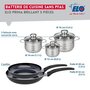 Voir la diapositive 2 : ELO Ensemble de 2 Poêles de cuisson 28 et 32 cm et 3 faitouts 12, 14 et 16 cm Elo Prima Brillant