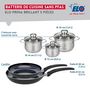 Voir la diapositive 2 : ELO Ensemble de 2 Poêles de cuisson 28 et 32 cm et 3 faitouts 12, 14 et 16 cm Elo Prima Brillant