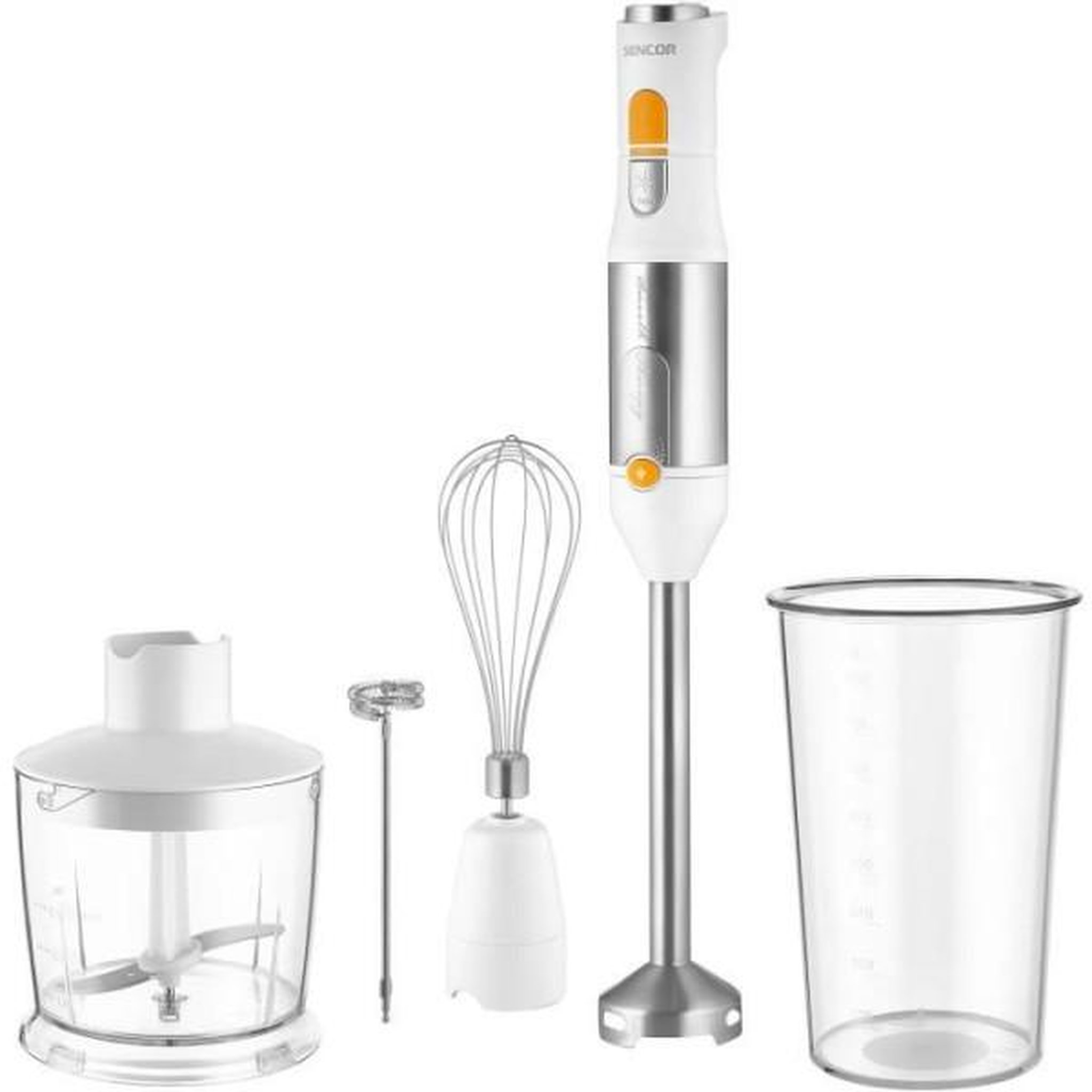 MARKET24 Mixeur Electrique  plongeant 5 en 1 - SENCOR - SHB 6301WH - 1200 W - Blanc