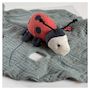 Voir la diapositive 2 : EGMONT TOYS Doudou coccinelle en gaze de coton