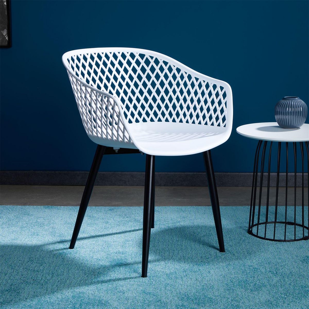 IDIMEX Lot de 4 chaises MADEIRA style scandinave, pieds en bois