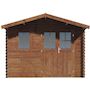 Voir la diapositive 4 : Habitat et Jardin Abri de jardin en bois traité marron autoclave  Valmont  - 14 m² -28 mm