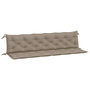 Voir la diapositive 2 : VIDAXL Coussins de banc jardin lot de 2 taupe 200x50x7 cm tissu Oxford