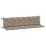 Voir la diapositive 2 : VIDAXL Coussins de banc jardin lot de 2 taupe 200x50x7 cm tissu Oxford