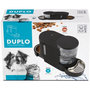 Voir la diapositive 5 : M PETS Distributeur de croquettes et d'eau M.PETS DUPLO 1,3kg/3L - 40x16.2x29.1 cm - Noir