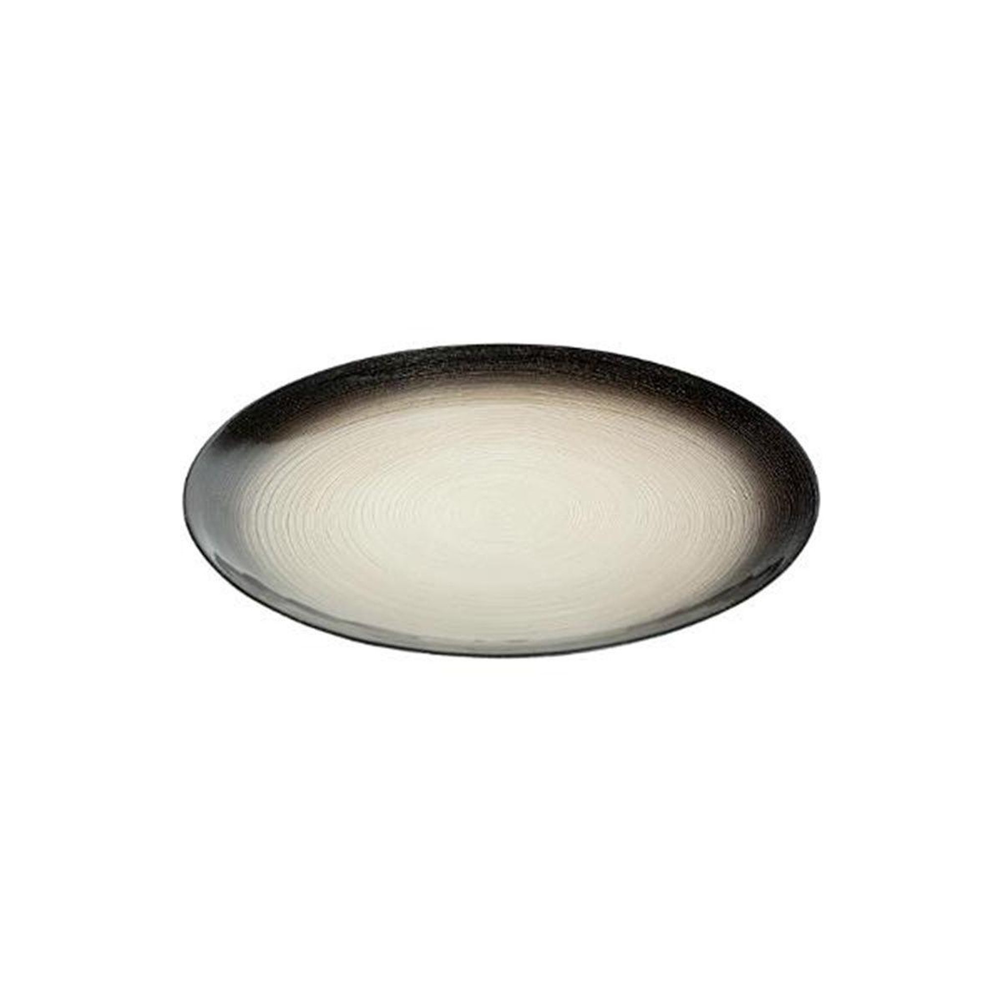 Voir la diapositive 2 : SECRET DE GOURMET Lot de 6 assiettes plates  jem  28cm noir & argent