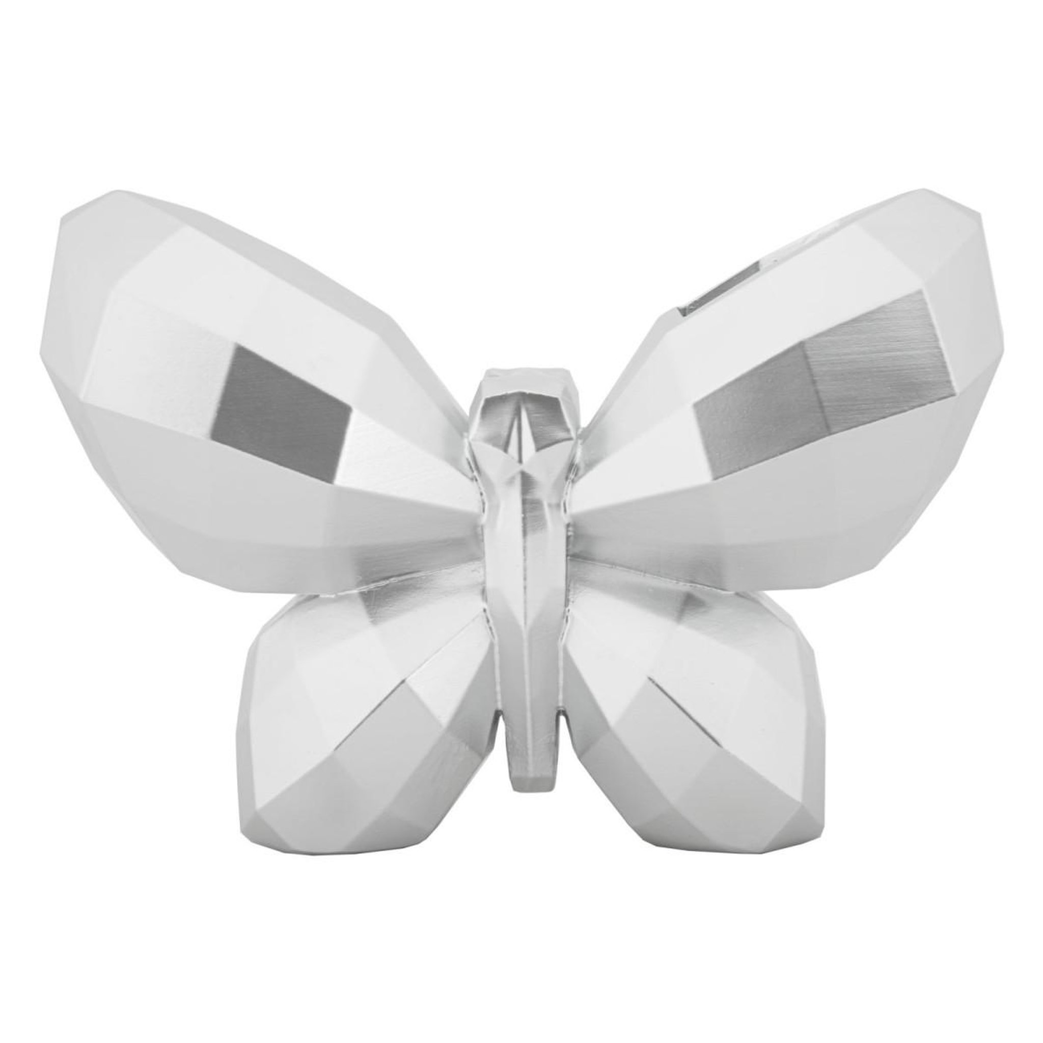 Voir la diapositive 2 : Paris Prix Vase design en résine  butterfly  22cm argent